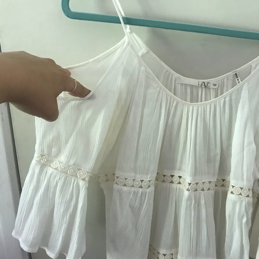 Boho cold shoulder Top